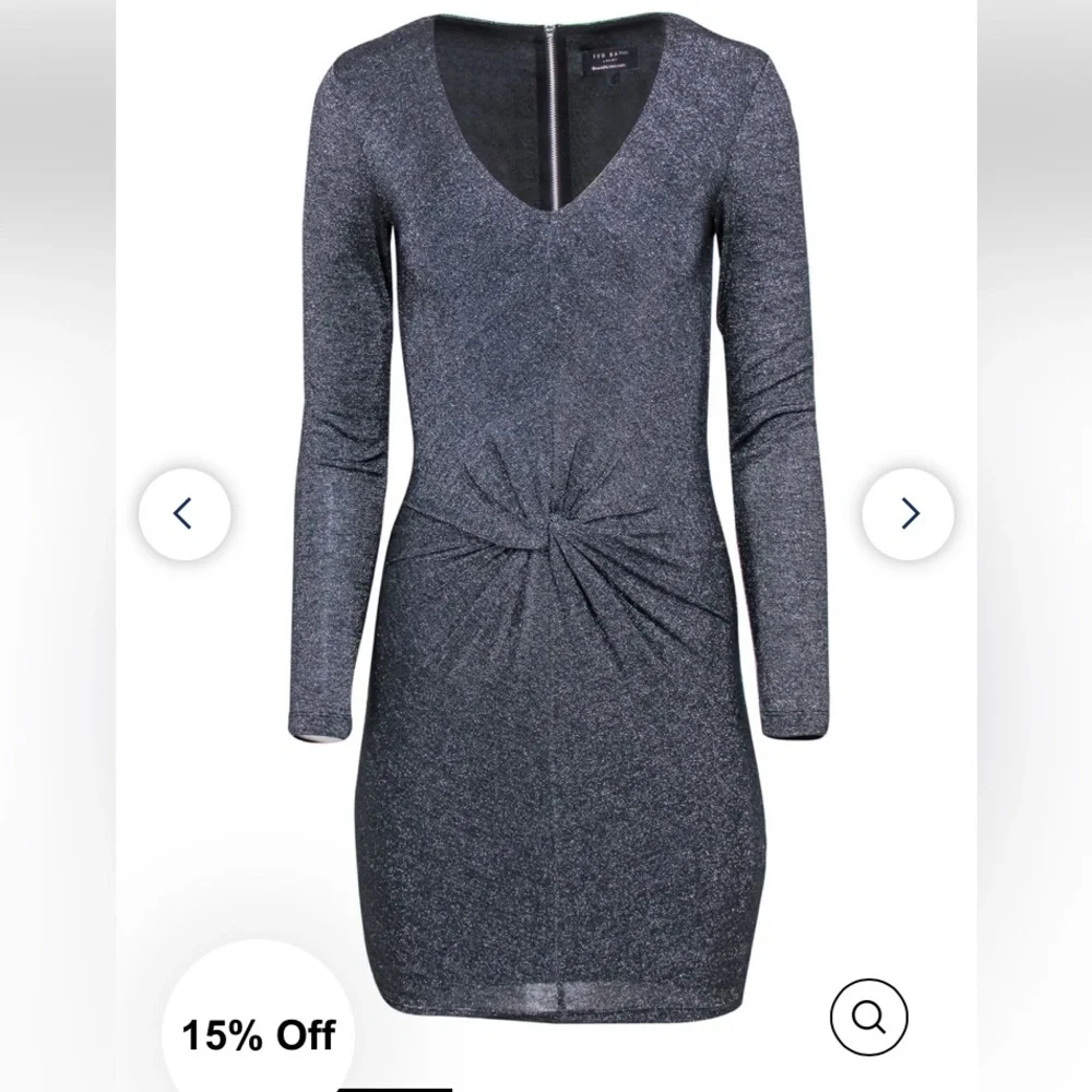 $189 NEW Ted Baker London Dress Cocktail Long Sleeve Sheath Zippered Back - Picture 9 of 17